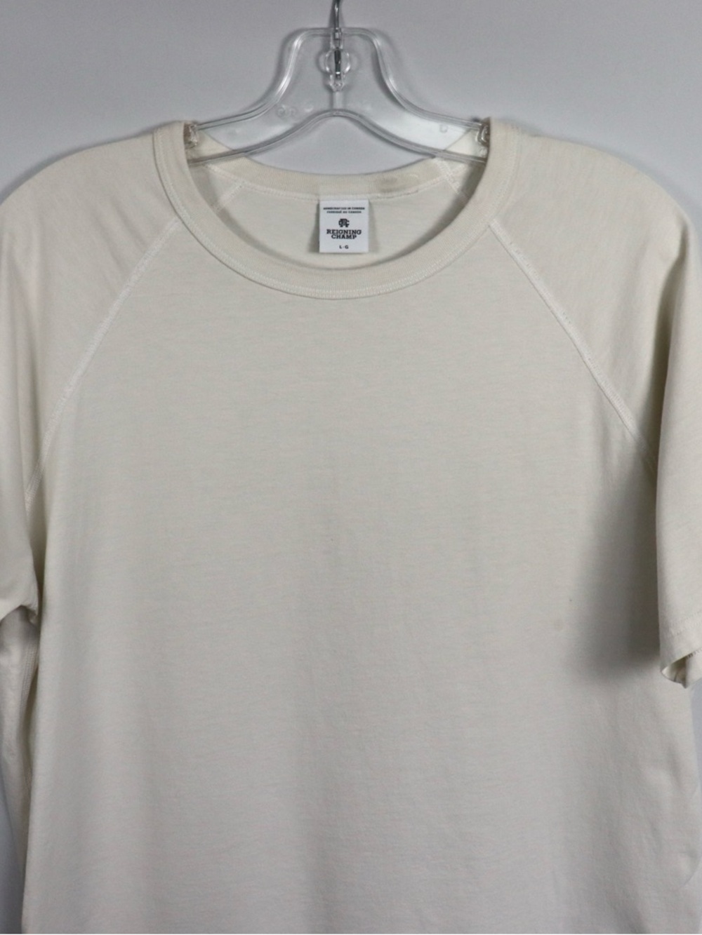 Reigning Champ White Short Sleeve T-Shirt Men’s Large Premium Basic - Picture 3 of 8